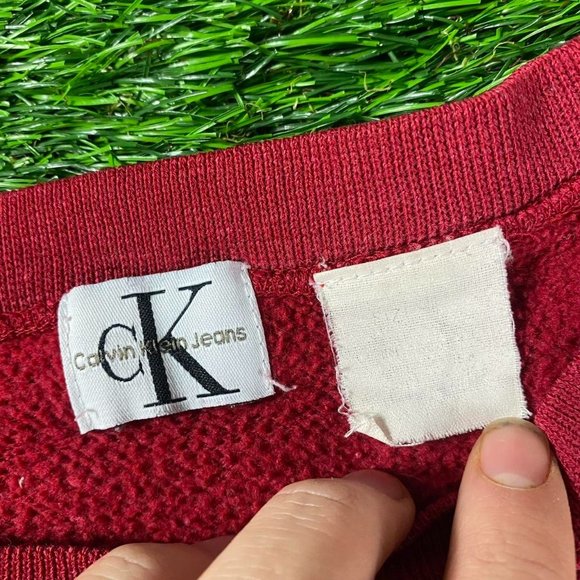 Vintage VTG 90’s Calvin Klein Graphic Logo Crewneck Sweater - Picture 4 of 4